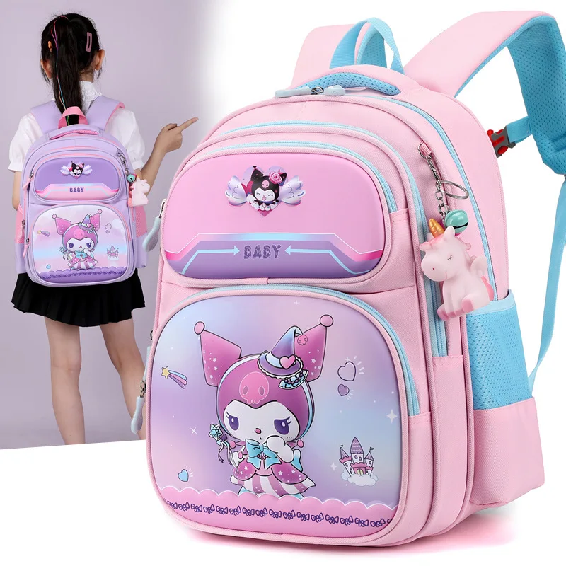 sanrio kuruomi children\'s big backpack cute for elementary students kindergarten school bags kawaii for girls boys kids