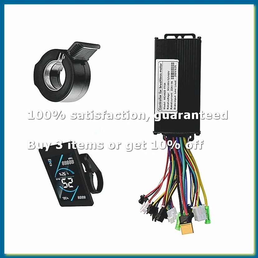 36V 48V 22A Brushless Controller T5S Meter LCD Display+130X Throttle Kit for Electric Scooter E-Bike Repair Kit-A12I