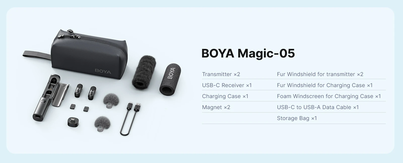 BOYA Magic Kabelloses Lavaliermikrofon 4-in-1-Mikrofon für iPhone, Android, USB-C-Telefon, Kamera für Interviews und Live-Streaming – Detail 22