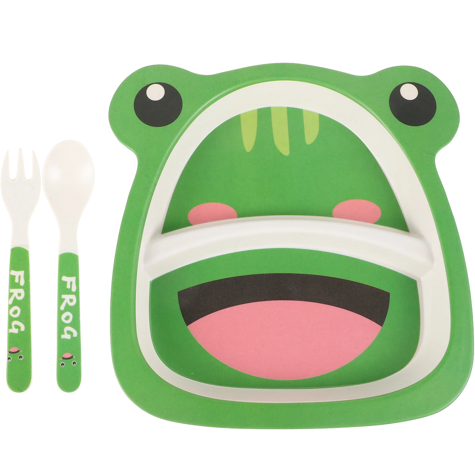 

Bamboo Fiber Children Tableware Cartoon Divided Plates Kids Dinnerware Set Toddler Containers Baby Plates Food