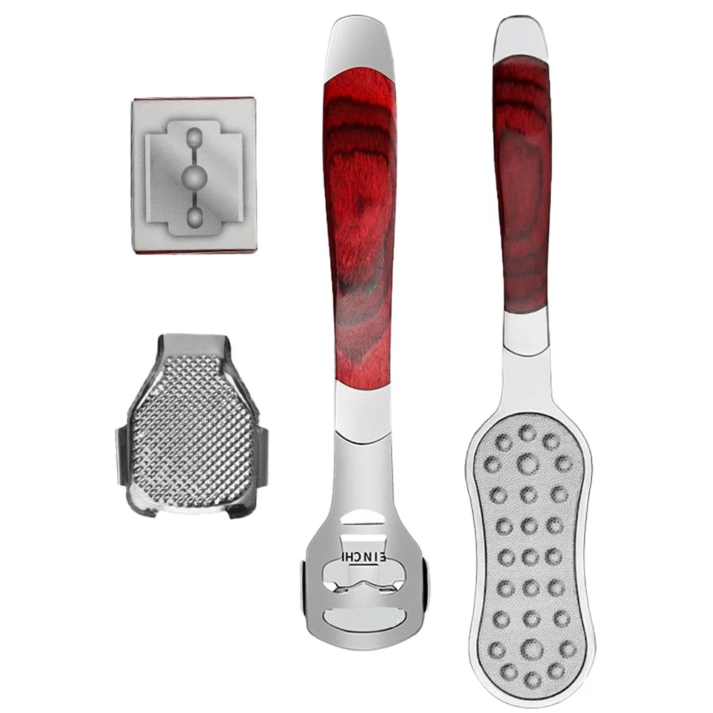 ชุดอุปกรณ์ขจัดหนังด้านเท้า 1 ชุด ทำจากสแตนเลส สำหรับขจัดผิวหนังที่ตายแล้ว ตะไบเท้า เครื่องขูดเท้า อุปกรณ์ดูแลเท้า