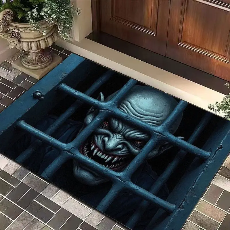 VIKAMA Halloween Cage Terror Monsters Creative Door Pads, Entrances, Bathroom Doors, Home Decor, Welcome Carpet
