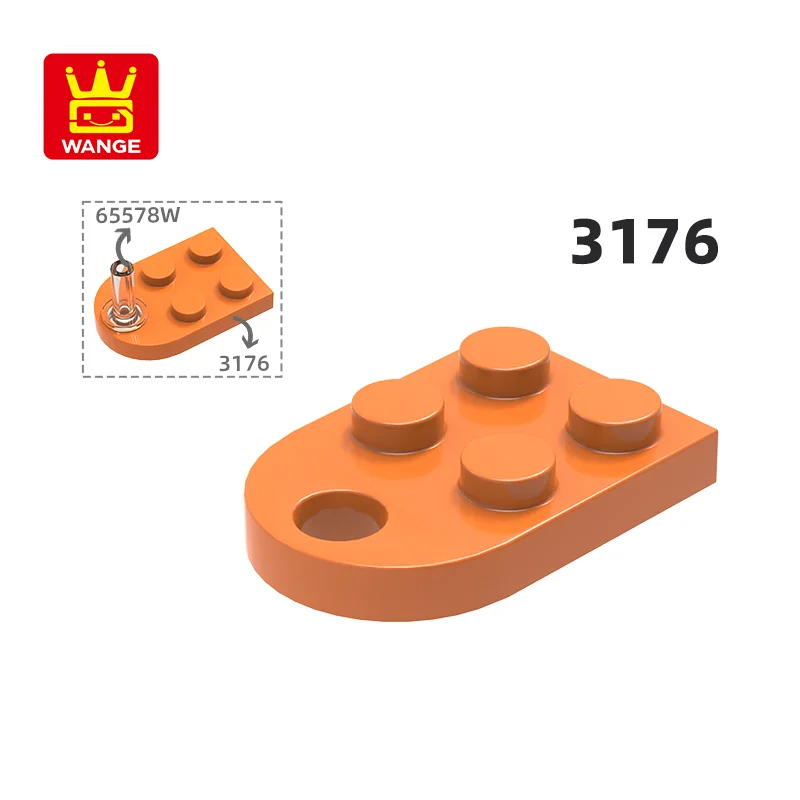 كتل بناء على شكل قلب من Wange ، حلقة مفاتيح قلادة تصنعها بنفسك ، متوافقة مع ألعاب الأطفال من الطوب ، صندوق هدايا ، 2 × 3 ، ، ، من من من من من من Wange لكل قطعة