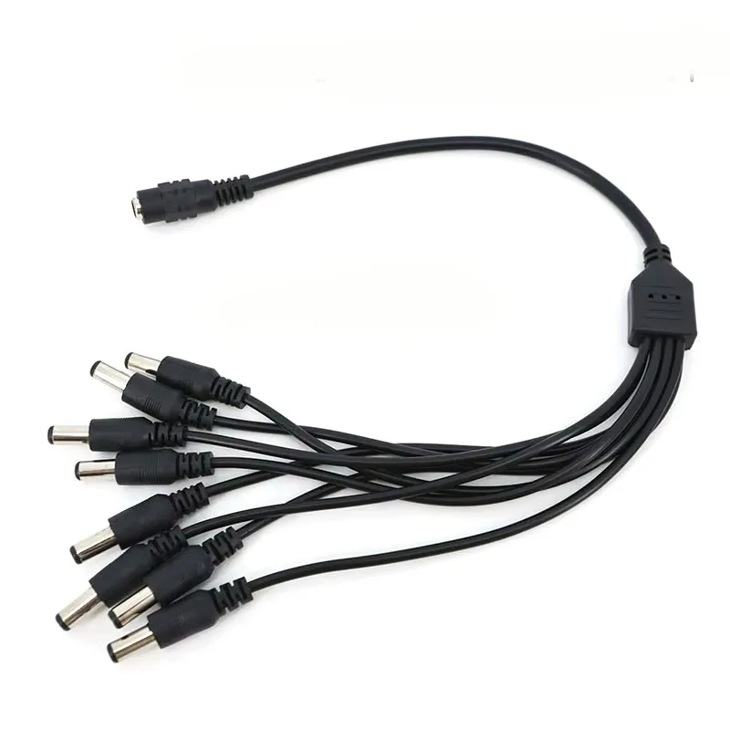 สายแยกไฟ DC ขนาด 5.5*2.1 มม. 1 ต่อ 2/4/6/8 ทาง สายเชื่อมต่ออะแดปเตอร์ไฟ 12V สำหรับกล้องวงจรปิด