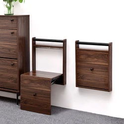 Creative Shoe Changing Stool,Wooden Hidden Folding Chair,Bathroom Stool,Shower Chair,Wall Mounted Folding Stool,Home Furniture