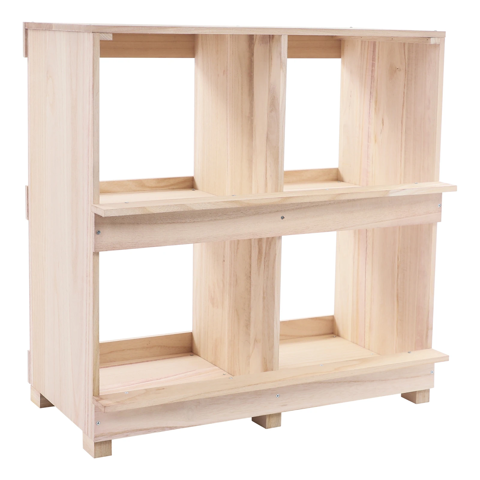 Scatole per la posa di polli a colori da 25,39 * 14,25 * 26,1 pollici, scatola per nidificazione a 4 fori, scatole per nidificazione in legno a 4 scomparti per polli