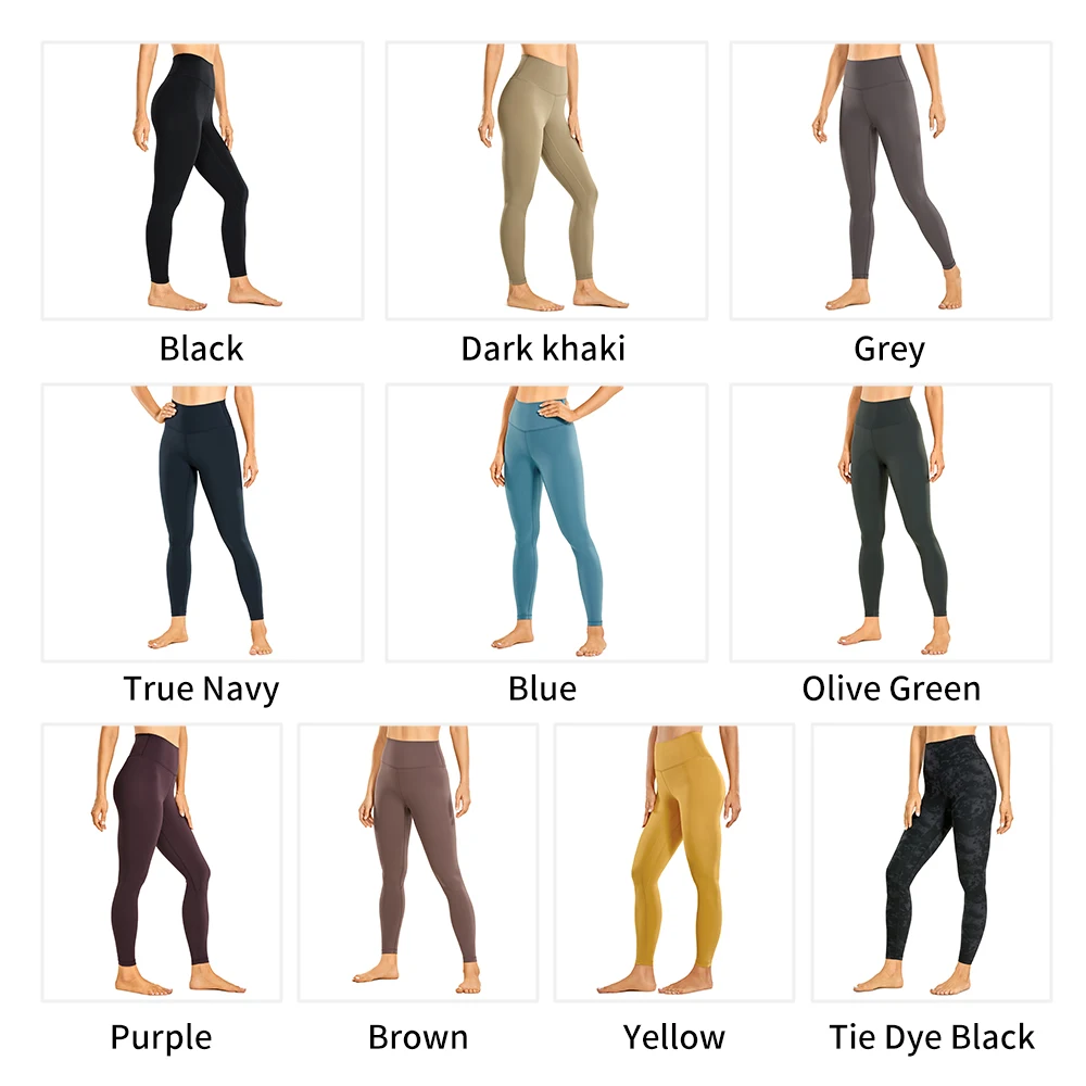 CRZ YOGA frauen Gebürstet Nackt Gefühl Yoga Leggings 25 Zoll-Hohe Taille Matte Weiche Workout Strumpfhosen Laufhose