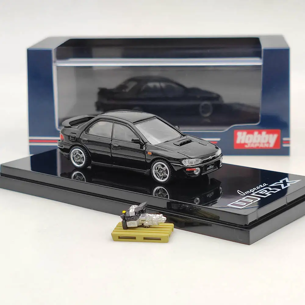 Hobby Japan 1/64 Impreza WRX GC8 1992 w/Engine Display Model HJ642013ABK Diecast Toys Car Limited Collection