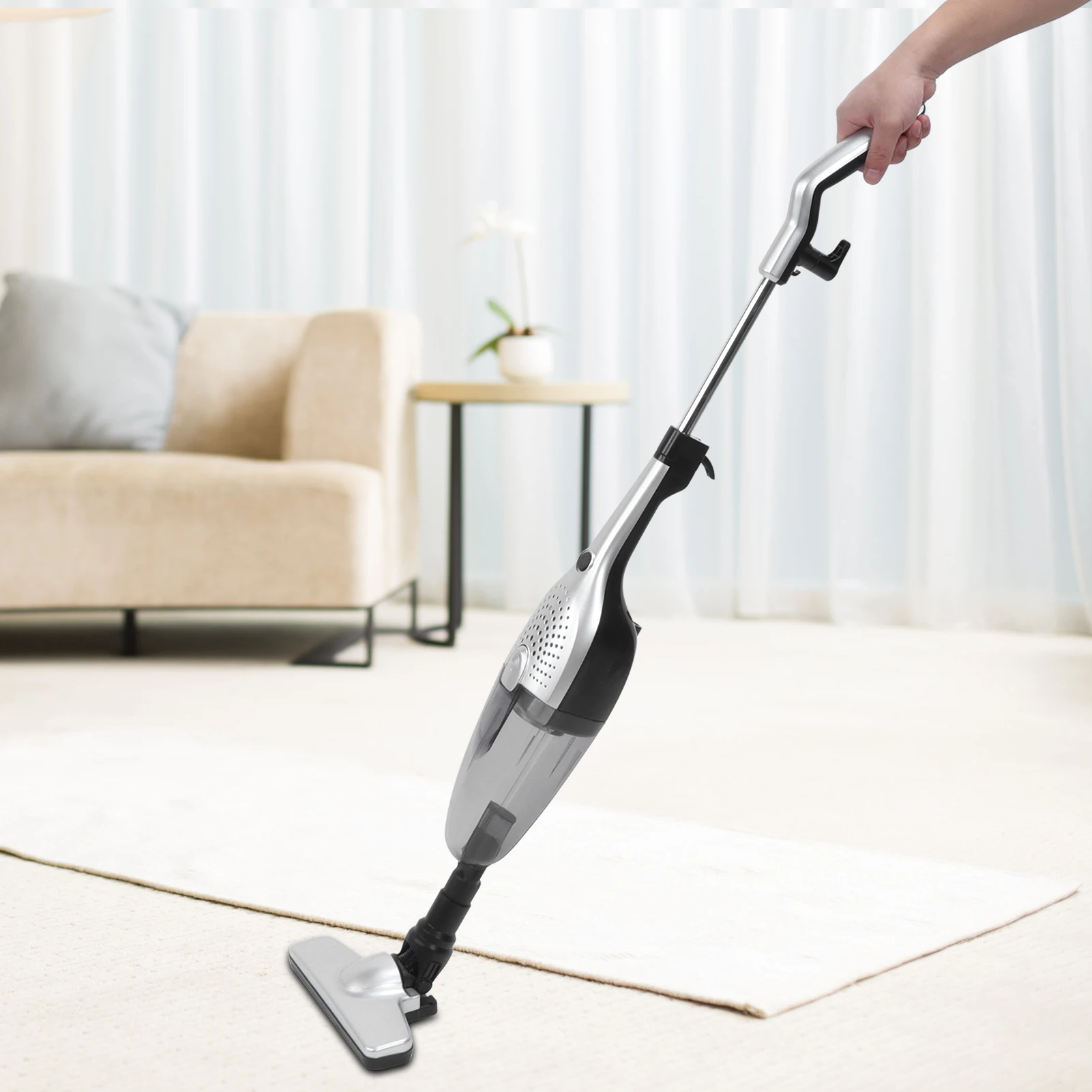 Home vacuum cleaner with wireless brush motor and indoor vacuum cleaner equipped with multiple suction heads