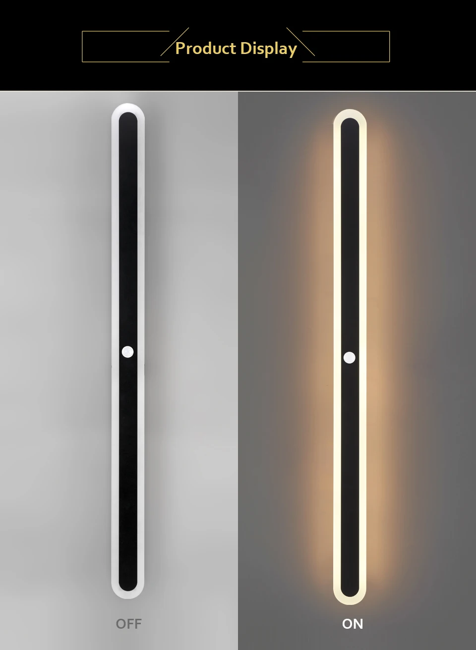 Outdoor Wall Light With Motion Sensor 90v 240v IP65 Waterproof Porch Lamp LED Long Garden Lamp for Villa Garage Lighting Fixture
