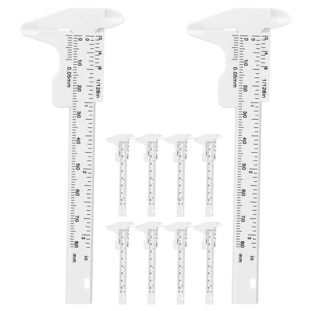 10 pezzi calibri per sopracciglia in plastica righello di misurazione strumento di mappatura delle sopracciglia strumento di misurazione facciale preciso calibro di misura marrone