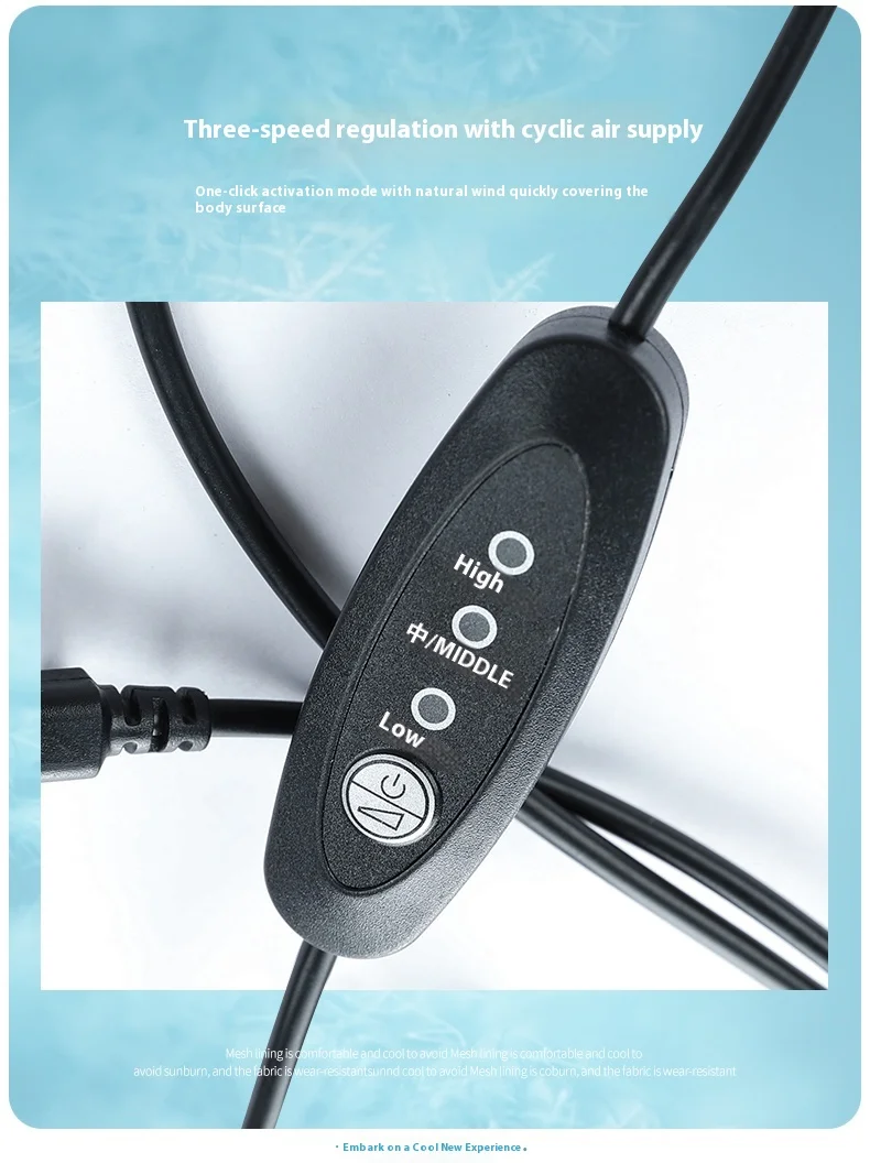 Men's Air Conditioning Clothing Outdoor Work Intelligent Adjustable Cooling Fan Collar Jacket Retro Color Blocked Men's Clothing