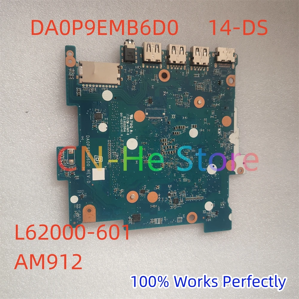 Original DA0P9EMB6D0 For HP 14-DS Laptop Motherboard AM912 SSD 32G L62000-601 Notebook Mainboard Fast Shipping