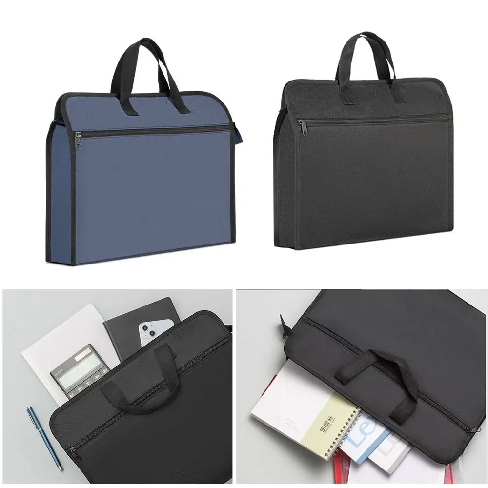 المهنية أكسفورد القماش حقيبة كمبيوتر محمول حقيبة نمط متعدد جيب حقيبة ملفات بلون الاجتماعات حقيبة الأعمال