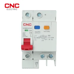 CNC 1P+N 16A 40A RCBO Main Switch 30mA Residual Current Circuit Breaker with Over Current Protection