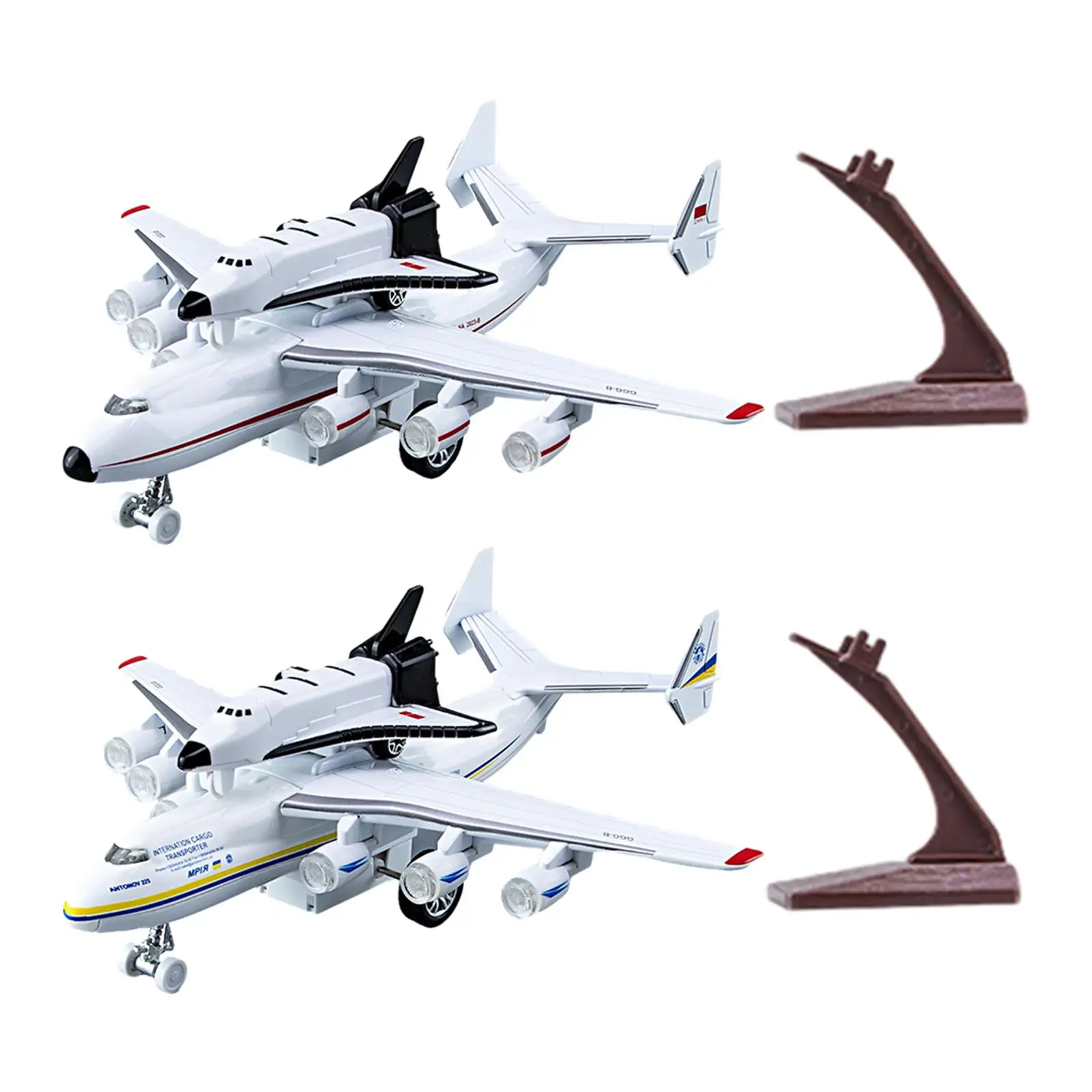 Aerospace transport aircraft model airplane toy with stand for