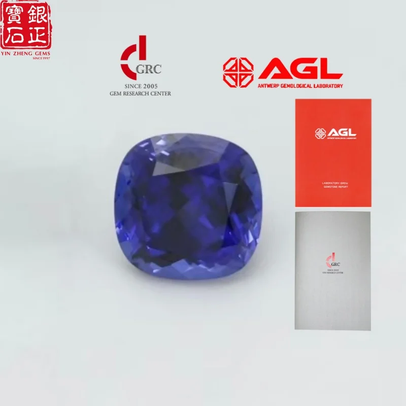 YinZheng Lab Grown Royal Blue Czochralski Cushion Cut Loose Cultivate Sapphire Gemstone With AGL Certificate For Jewelry Making