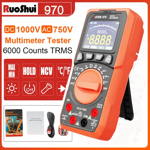 VICTOR DIgital Multimeter Voltage Tester 6000 Counts 2000mAh Lithium Battery Type-C Anto Range Multimetro Electric Tester TFTCol