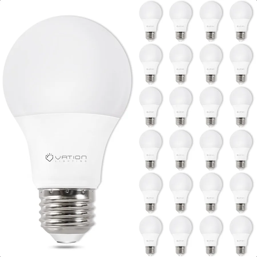 

A19 LED Light Bulbs 60W Softwhite 2700K 8.5Watt Efficient 60 Watt Equivalent 800 Lumens E26 Medium Base NonDimmable ETL UL List