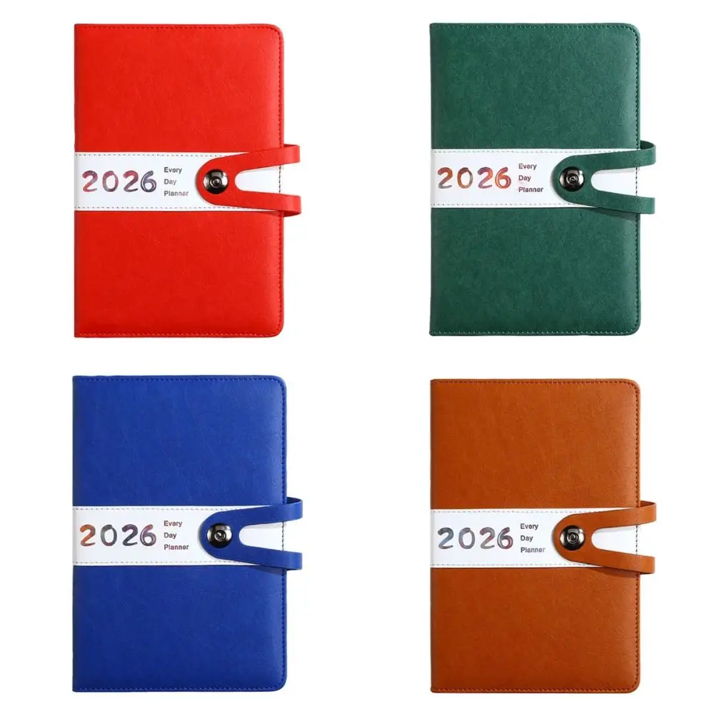 English 2026 Schedule Planner Notepad Wear-resistant 12 Months To-do List Notebook Portable Bookmark Office Work Planner Student