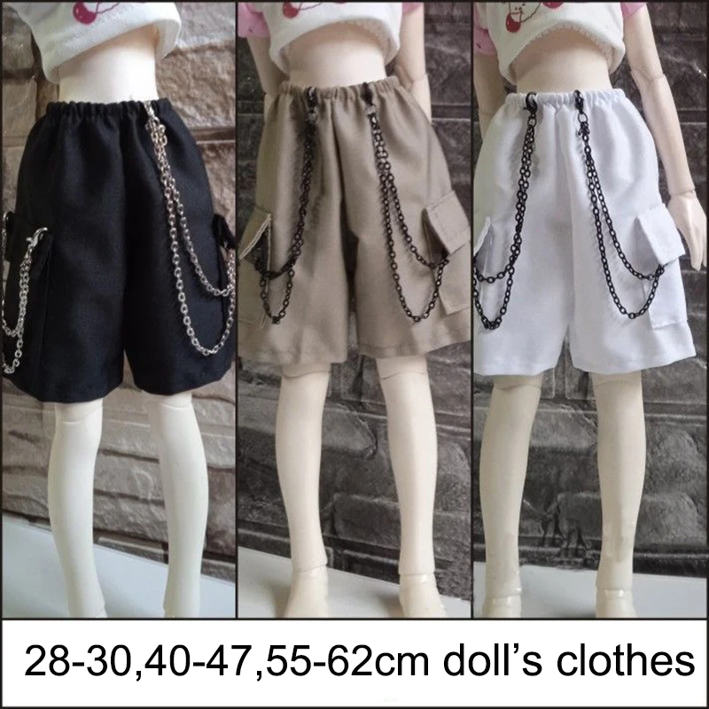 1/3 1/4 1/6 Doll's Clothes for 30/45/60cm Bjd Doll White/black/brown Work Shorts Diy Girl Toys Dress Up Diy Doll Accessories