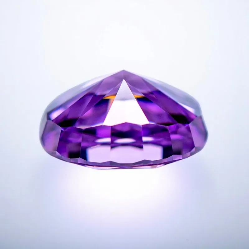 حار بيع بالجملة مكعب زركونيا سحق الجليد قطع لا شهادة البيضاوي الشكل الأرجواني اللون سحر الخرز لأعلى Diy بها بنفسك صنع المجوهرات