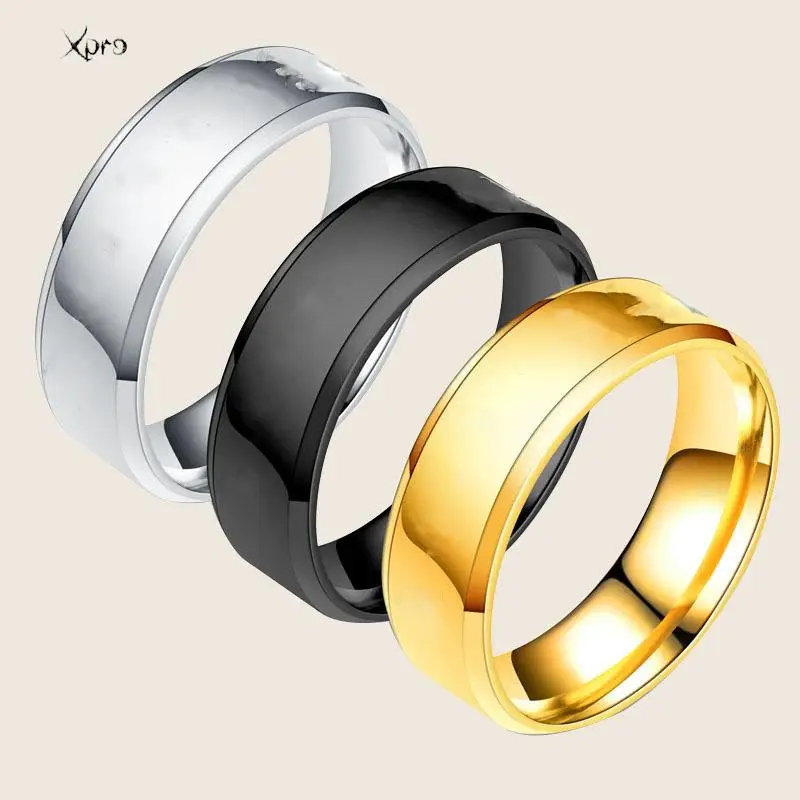 

Fashion Jewelry Ring Men Stainless Steel Black Rings For Women