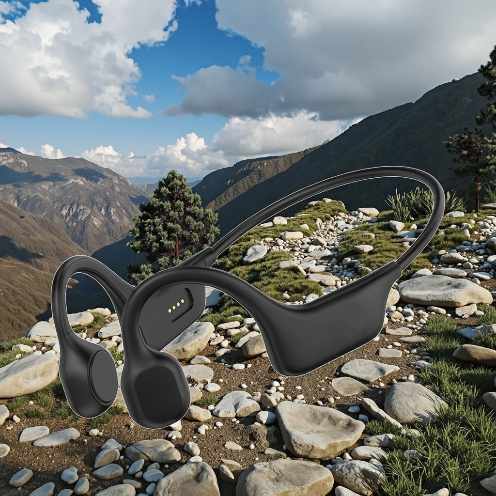 STARSKY DG08 True Беспроводные спортивные наушники Hi-Fi стерео наушники с шумоподавлением светодиодные наушники с костной проводимостью на батарейках