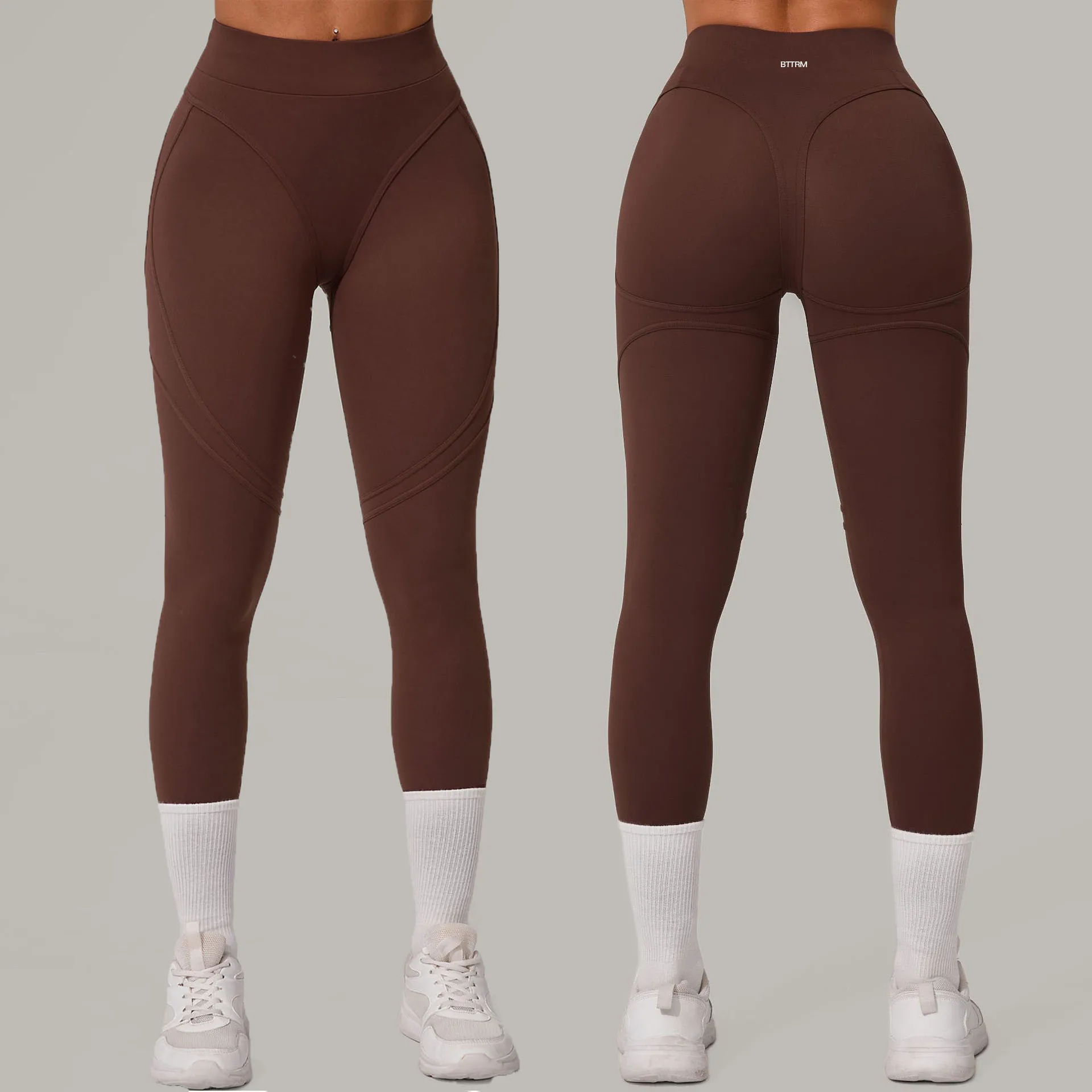 

2025 BetterMe Design Sense High Waisted Hip lifting Leggings Women's Yoga Pants Running Speed Drying Fitness Pants Waist Cinchi