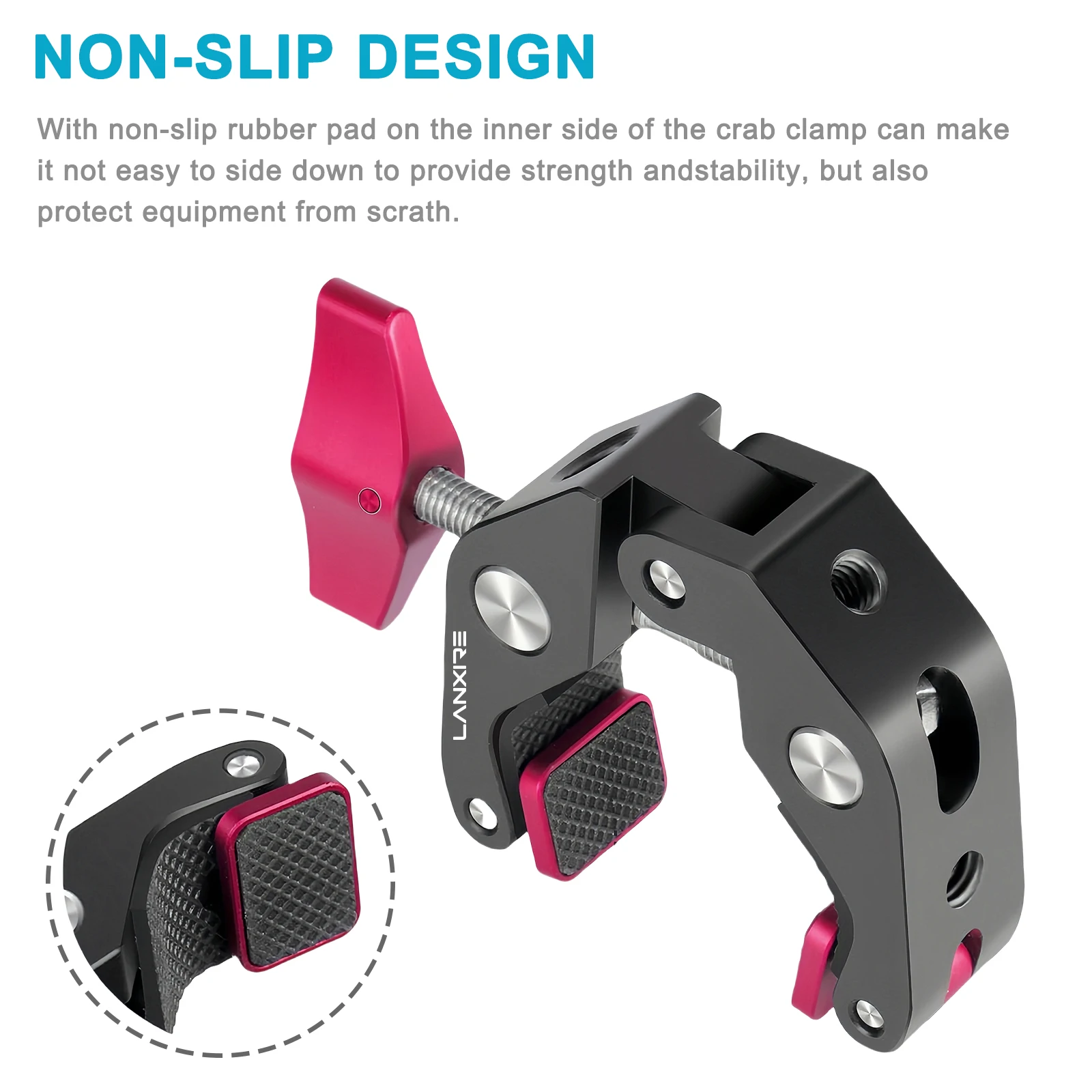 Lanxire Camera Mount Clamp Clip Clamp with 1/4\