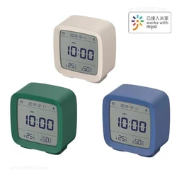 Qingping Smart Bluetooth Temperature Humidity Sensor LCD Alarm Clock Night Light Mijia App Thermometer Home Table Clock