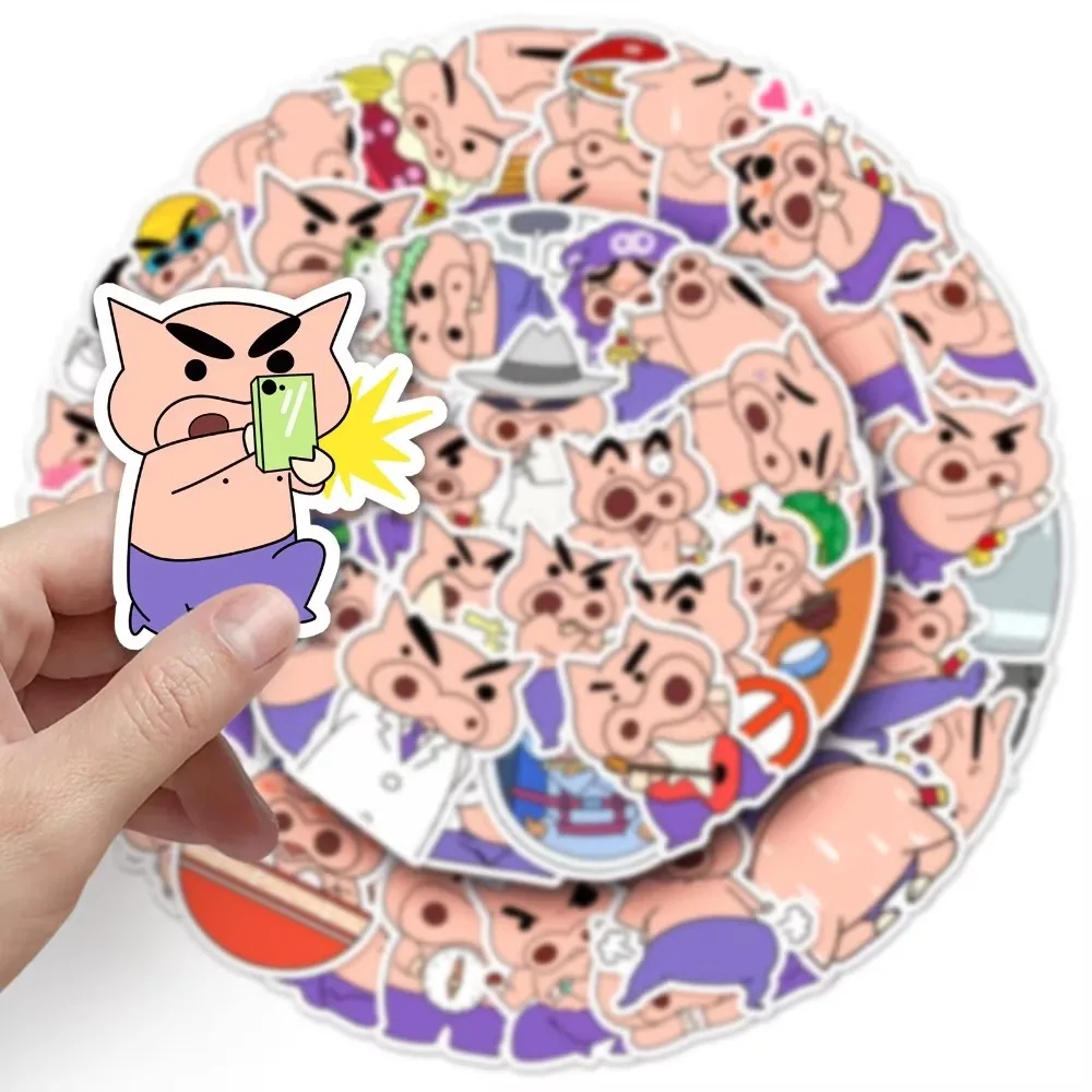 50 قطعة شخصية تلوين السمين خنزير صغير الكتابة على الجدران ملصقات الجمالية الشارات الاطفال لعبة كمبيوتر محمول الثلاجة القرطاسية ملصق هدية