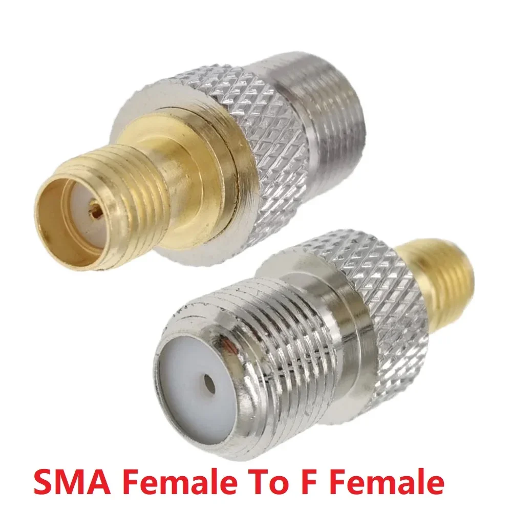 Conector chapeado a ouro reto, SMA para F fêmea, alta qualidade, 1pc