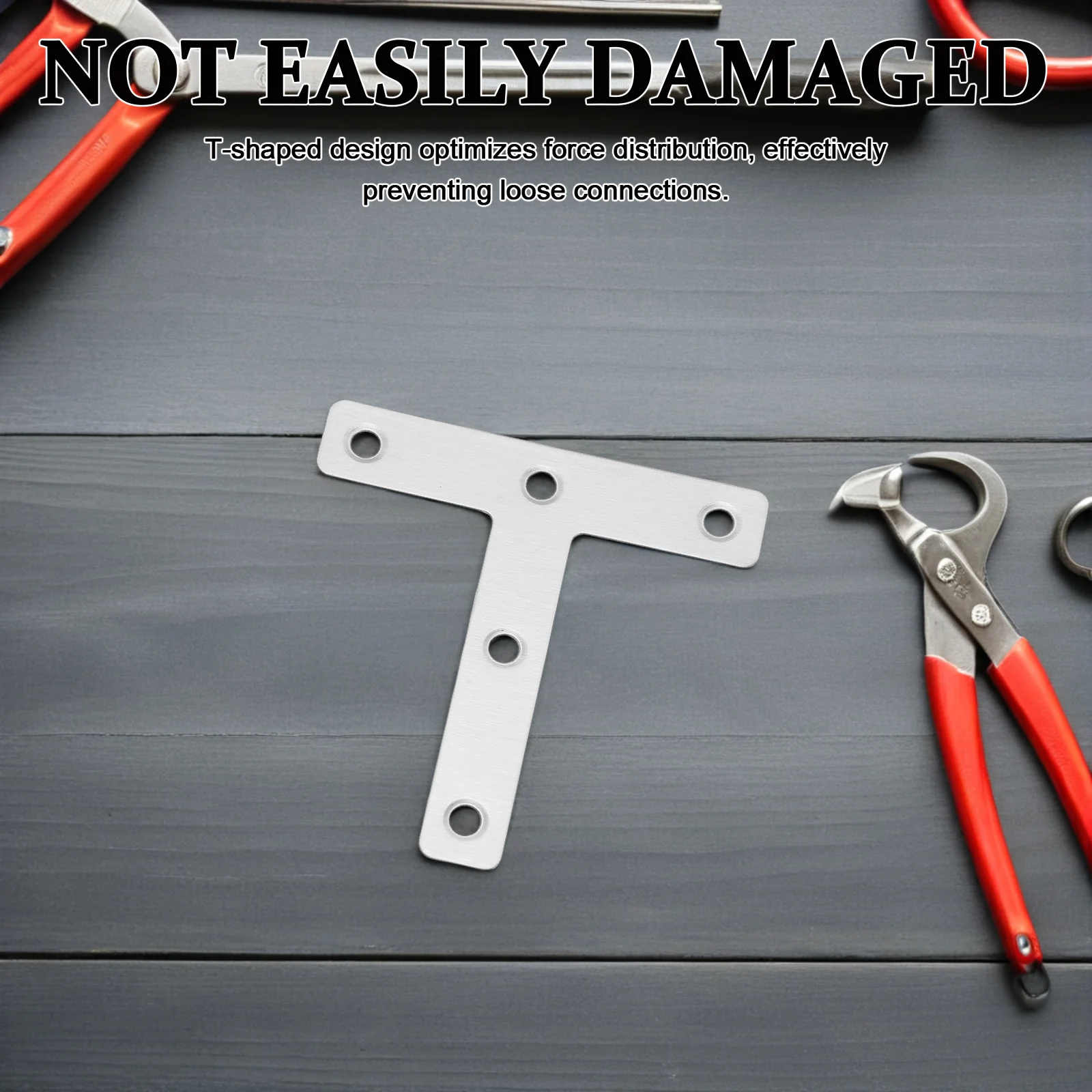 

30pcs Thickened Stainless Steel Corner Brackets Heavy Duty T-Shaped Angle Connectors For Furniture Shelving Cabinets Rustproof