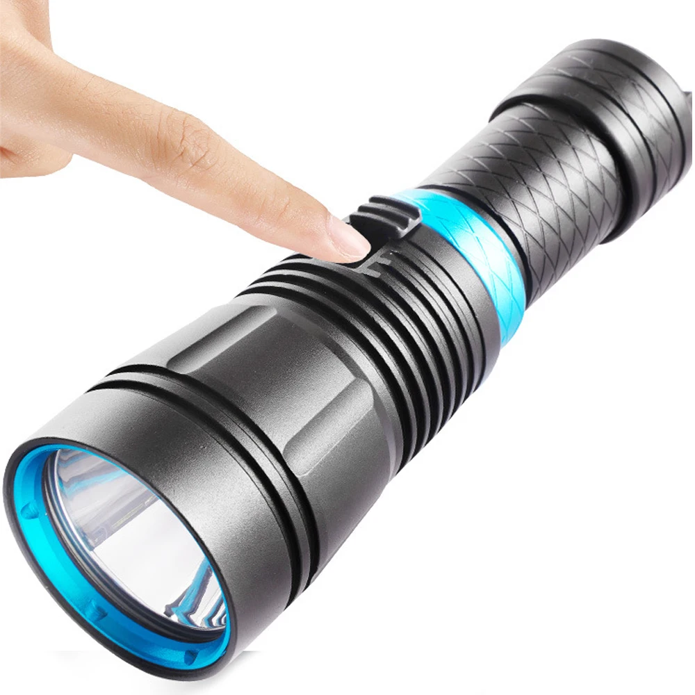 5000 Lumens LED Dive Light XHP70 Diving Flashlight IPX8 Waterproof Torch By 26650 Battery Underwater 80 Meter Deep Sea Lamp