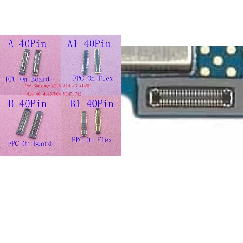 2-20 шт. USB-разъем для зарядки с ЖК-дисплеем, FPC-коннектор для Samsung Galaxy A22S A14 4G A145F M14 M145 M04 M045 F42, 40-контактный