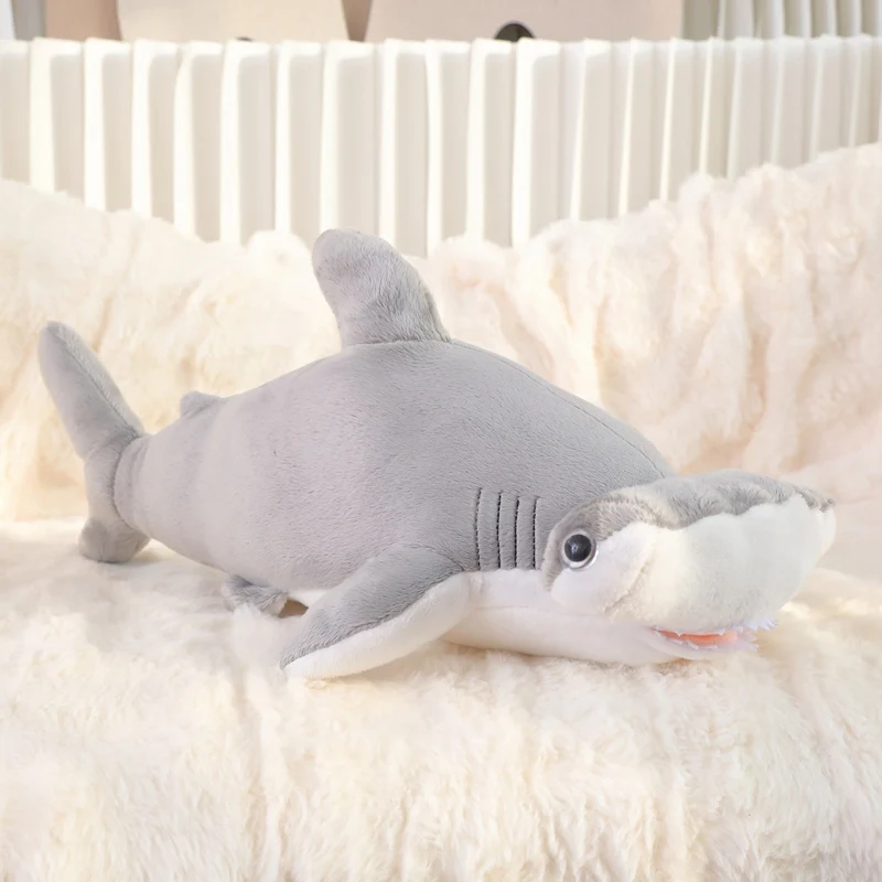 Cute Sharks Hammerhead Sharks Plush Toys Stuffed Soft Sea Animal Fish Pillow Appease Toys for Kids Girls Birthday Gifts Decor