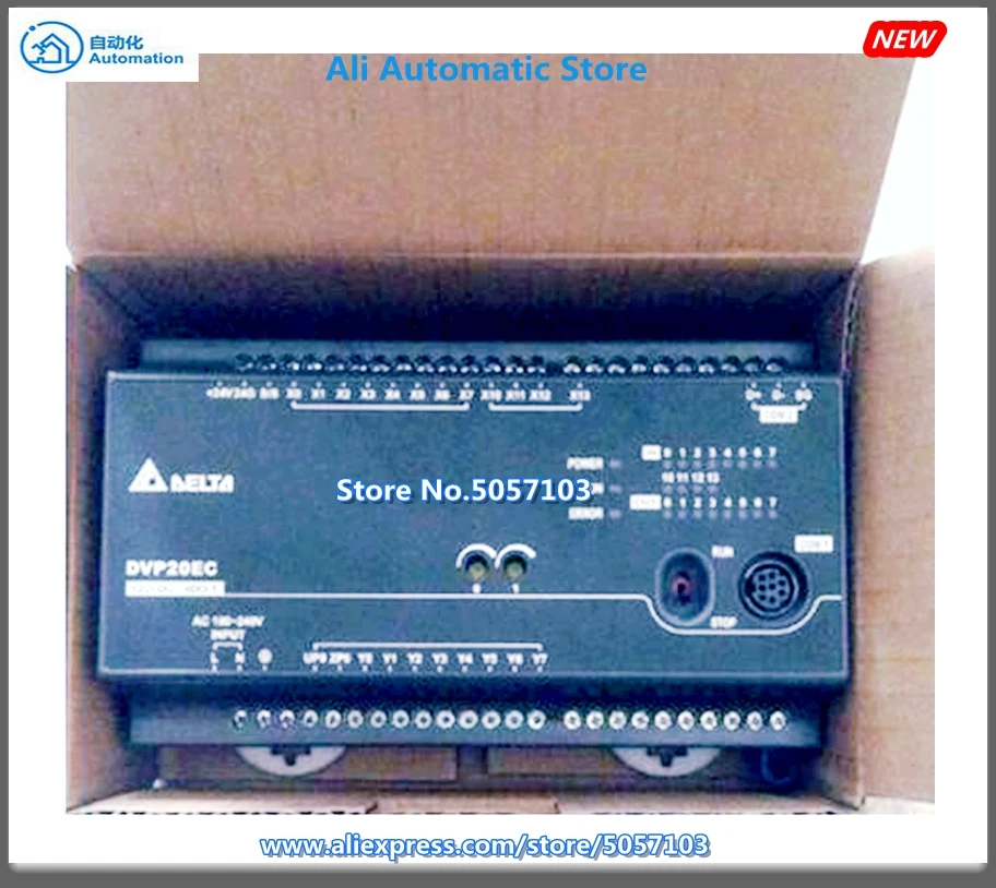 DVP20EC00T3 20-Point Host 12DI 8DO NPN 24VDC 0.5A 4-Channel 20K Input And Output Total Bandwidth 80KRS-232 RS-485 New