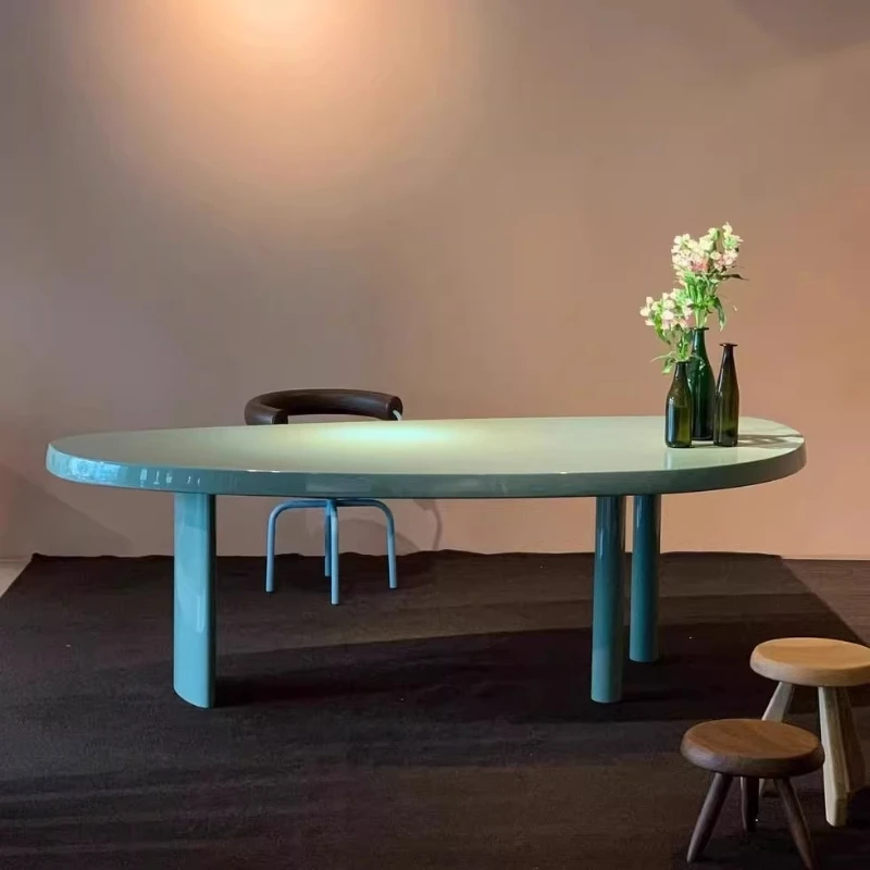 

Light Luxury Painted Semi Elliptical Arc Shape Light Luxury Room Desks Computer Desk Office Desk Workstations Study Table