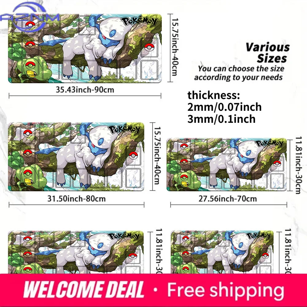 

Cute Absol Forest Tree Branch Pokemon TCG Battle Playmat Large Anti-Slip Gaming Desk Keyboard Mouse Pad Mat