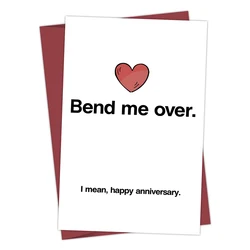 Hilarious Anniversary Card, Funny Anniversary Card For Husband, Dirty Anniversary Card, Bend Me Over Greeting Card with Envelope