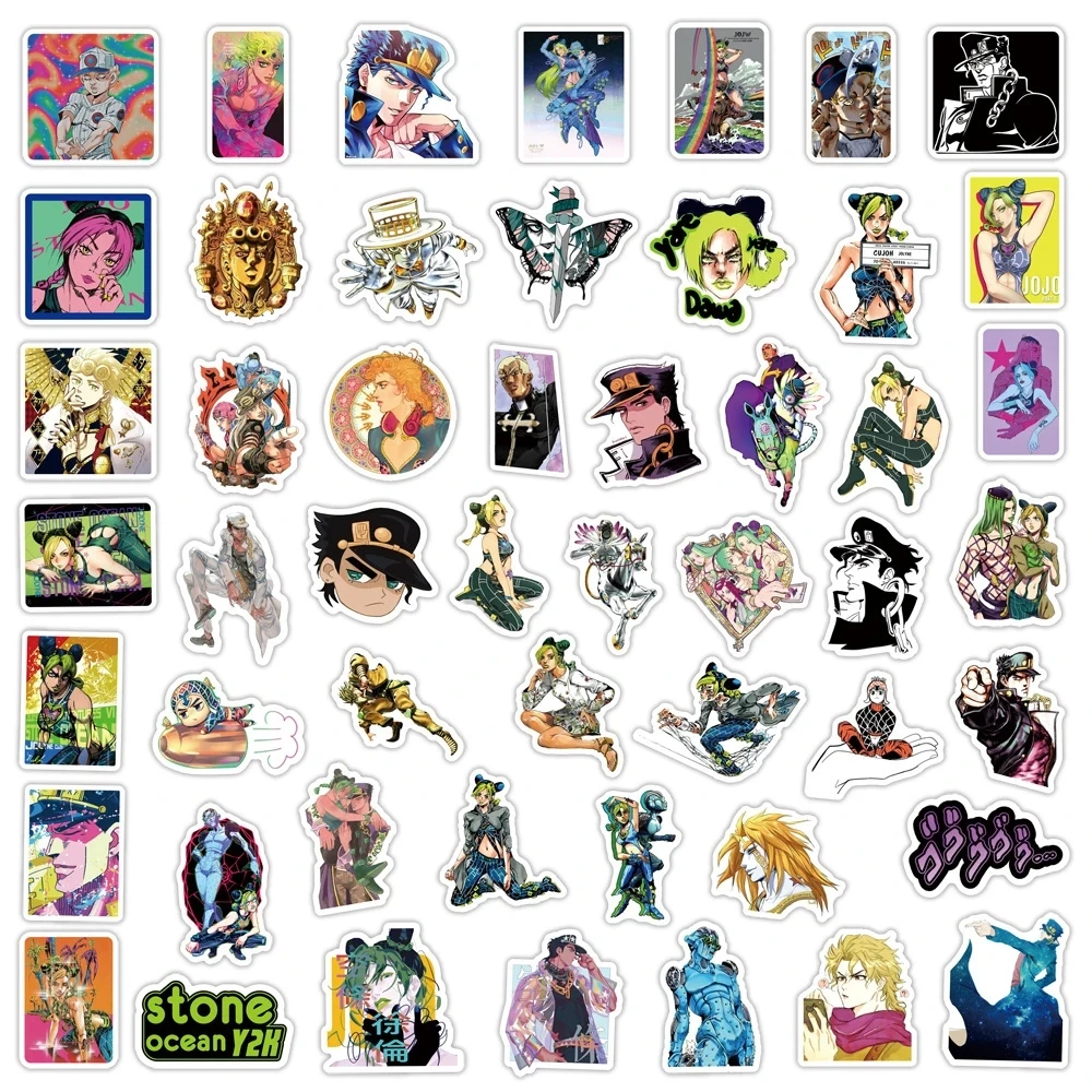 10/30/50pcs Jojo\'s Bizarre Adventure Anime Stickers Cool Girls Jolyne Cujoh Sticker Aesthetics Laptop Bike Joseph Joestar Decals