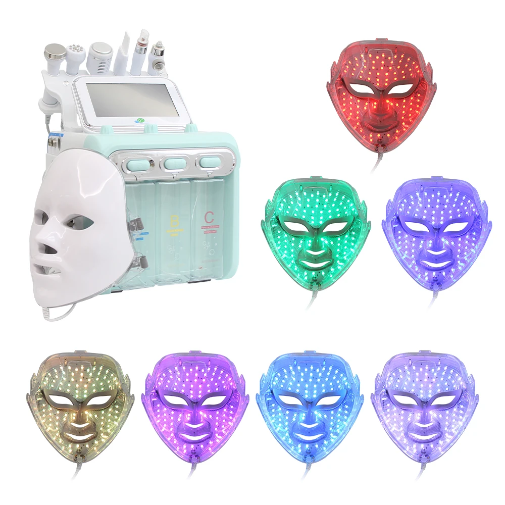 New 7 in 1 Hydrogen Oxygen Small Bubble Machine Beauty Instrument Skin Care Facial Spa H2O2 Hydro Dermabrasion Rejuvenation