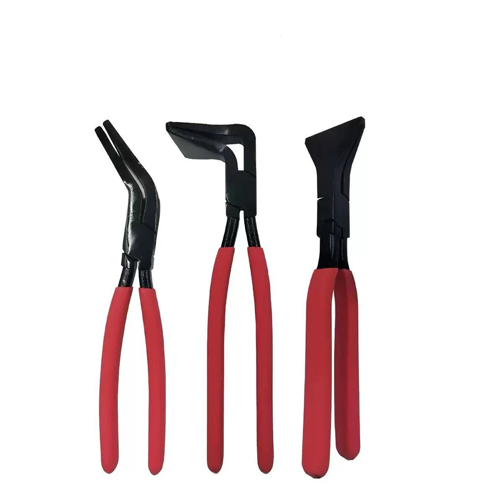 

3-Piece Hand Seamer Sheet Metal Tools Sheet Metal Bending Pliers Set Straight 45° & 90° Bending Tool Comfort with Grip Handle