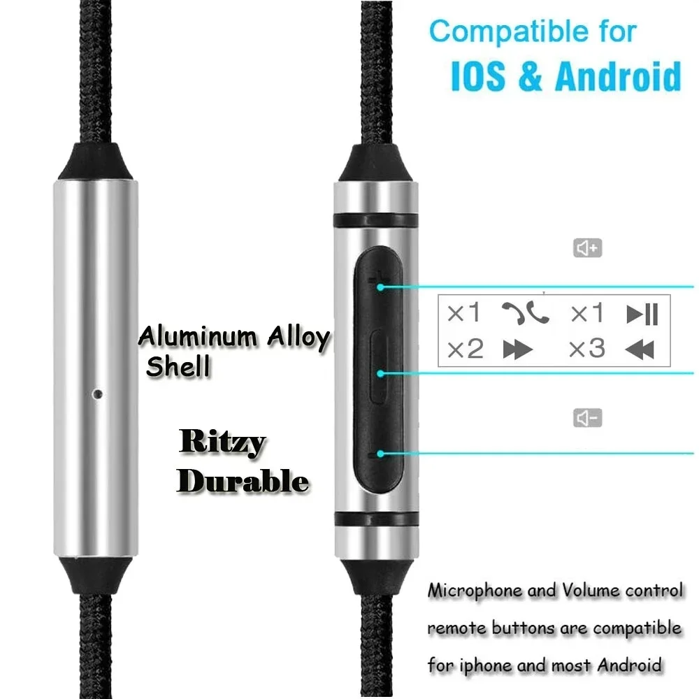 Cable for Philips Fidelio X2HR L2 SHP9600 SHP9500 SHP9500S Audio Cable Cord Aux Wire With Universal Microphone Remote