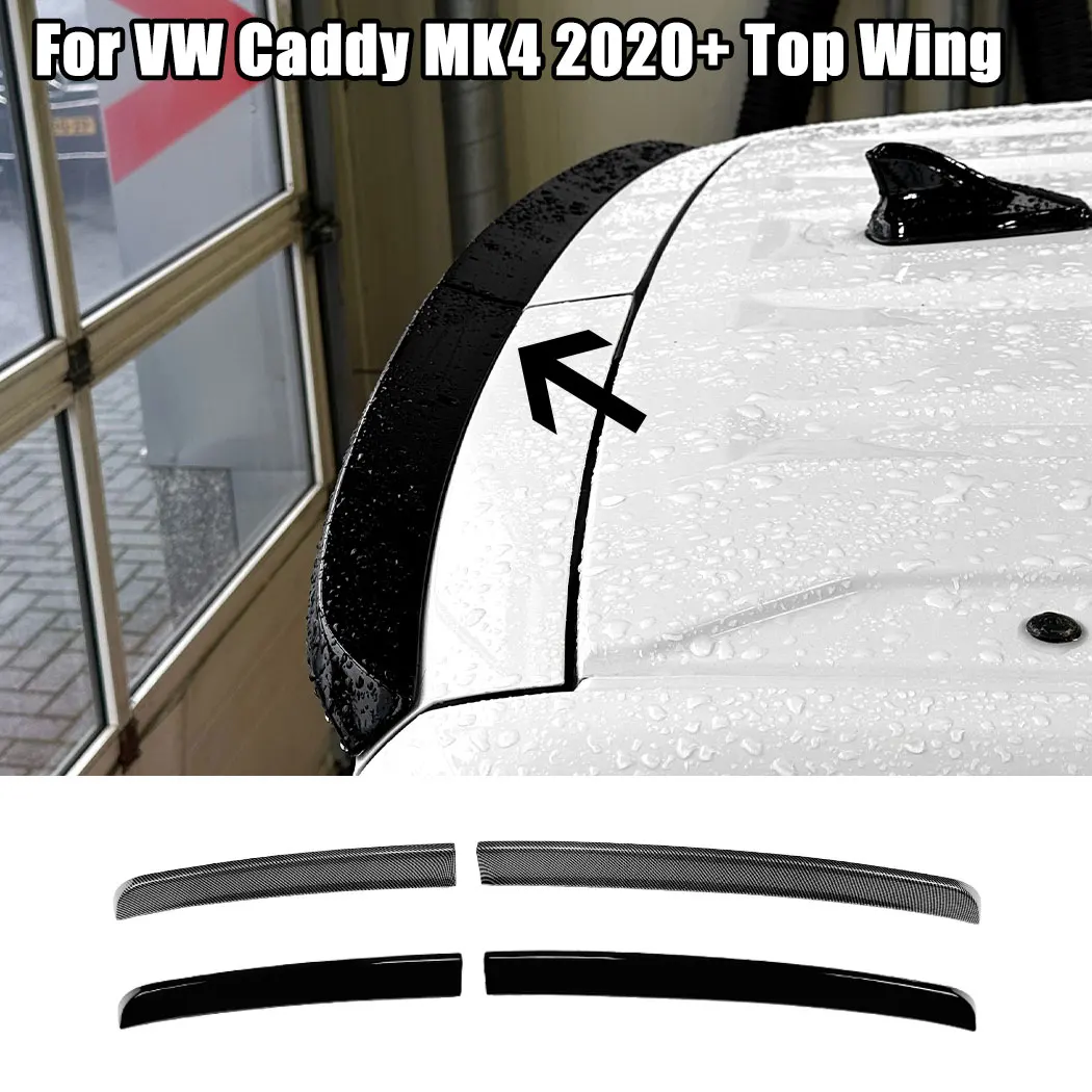 

Car Rear Wing Tail Wing For VW Caddy MK4 2020+ Roof Trunk Wing Fixed Wind Wing Spoiler Body Exterior Guard Decoration Modified