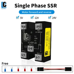 LCTC Fwd Rev Switch Forward Backward Reverse High Power Relay Module For Single Phase 24-480VAC AC 220V Motor Control 5V 12V 24V
