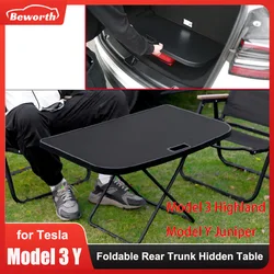 for Tesla Model Y Juniper 2025 Model 3 Highland 2024 Camping Table Portable Foldable Rear Trunk Desk Outdoor Rest Camping Travel