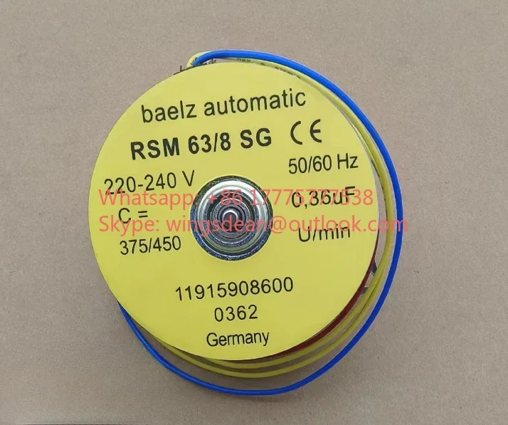 

For Baelz Electric Head Small Motor E07-373 Motor Automatic RSM 63/8 SG 220-240V 50/60 Hz 0, 36UF 375/450 U/min New 1 Piece