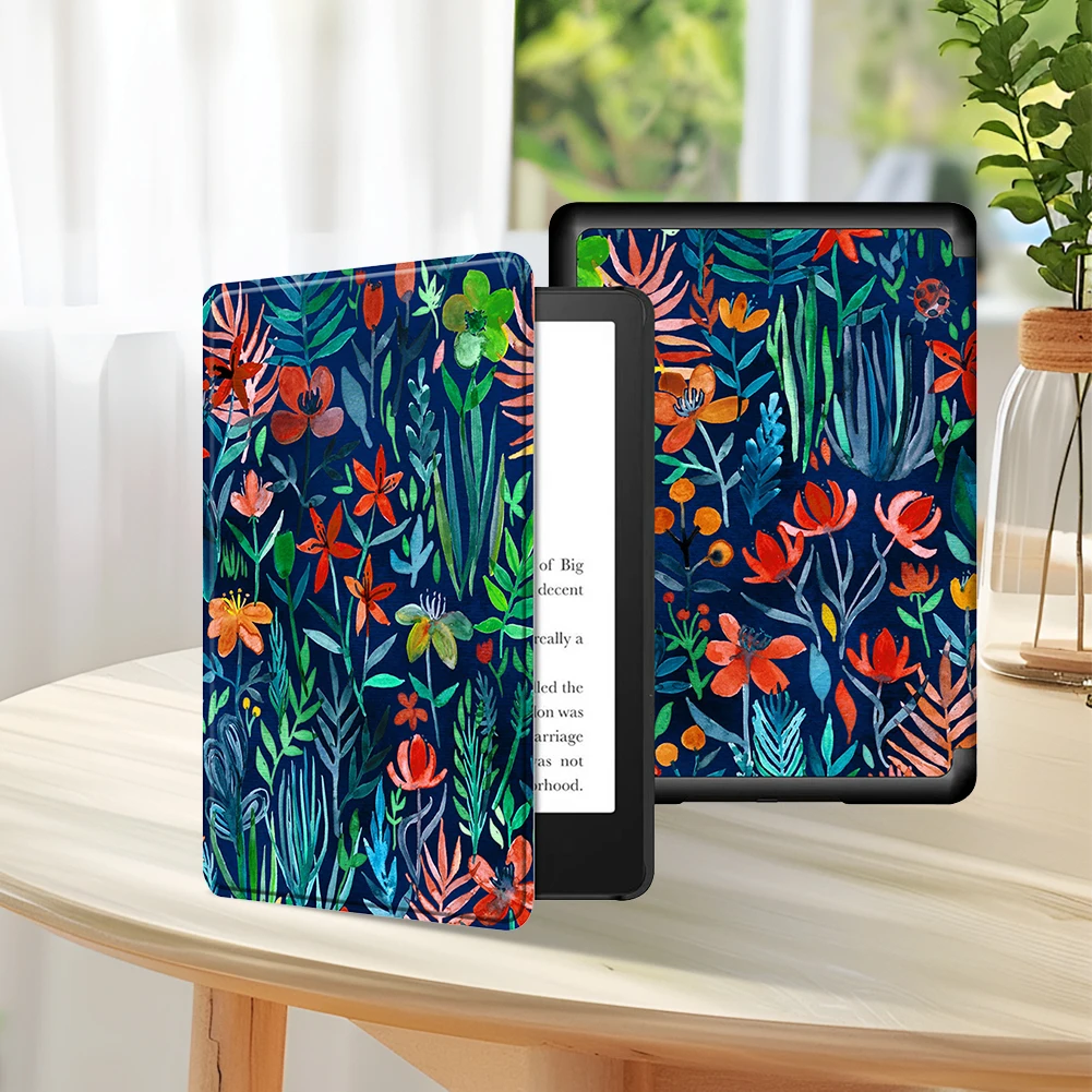 Leather Case Auto Sleep Wake E-Reader Cover for Kindle Paperwhite 12th Gen 2024 7in & Kindle Colorsoft Signature Edition